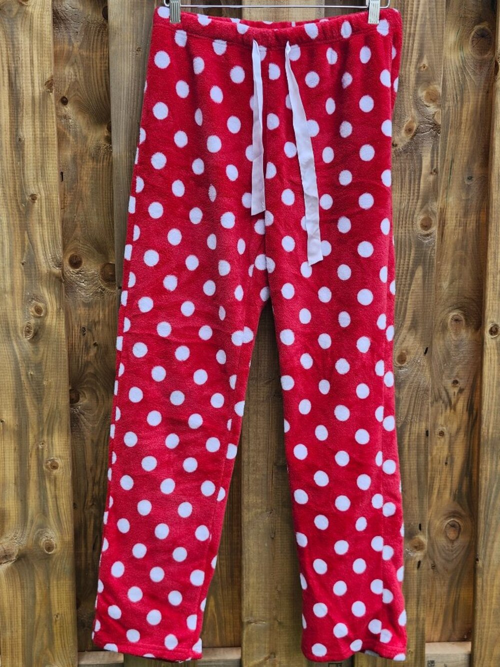 Arie by Ariella pj pants polka dot Women's Size Large Red and White Polka Dot